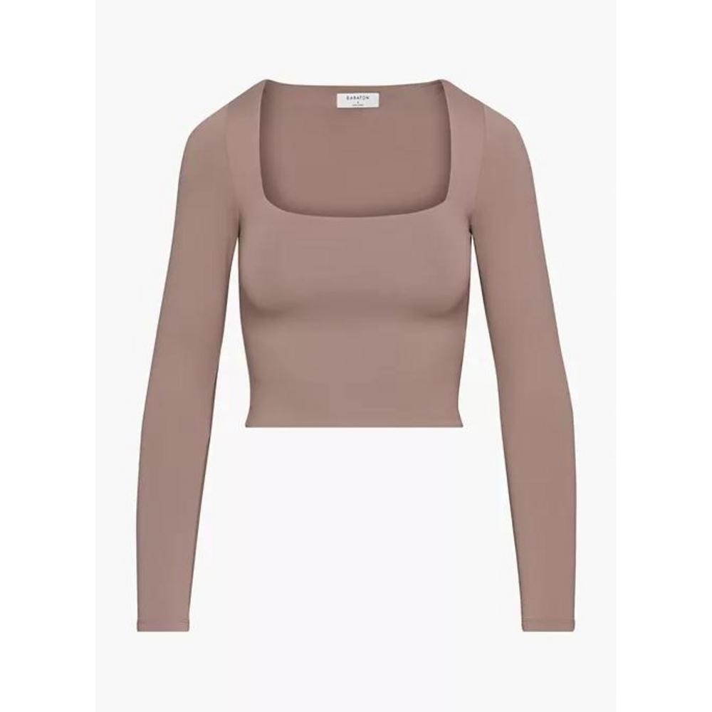 Aritzia Babaton CONTOUR SQUARENECK LONGSLEEVE in Brown